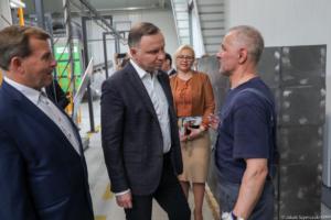 Wizyta Prezydenta Andrzeja Dudy w firmie Wireland